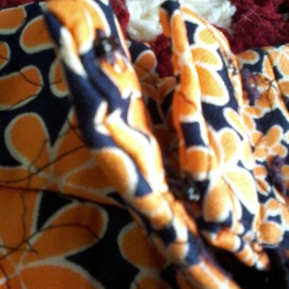 Groovy Vintage Kay Silver Orange Daisy Print Skirt - Picture 6 of 6